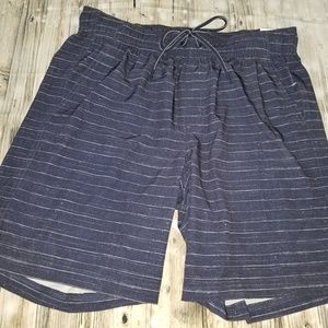 Mens George Swim Trunks blue & white size med NWT